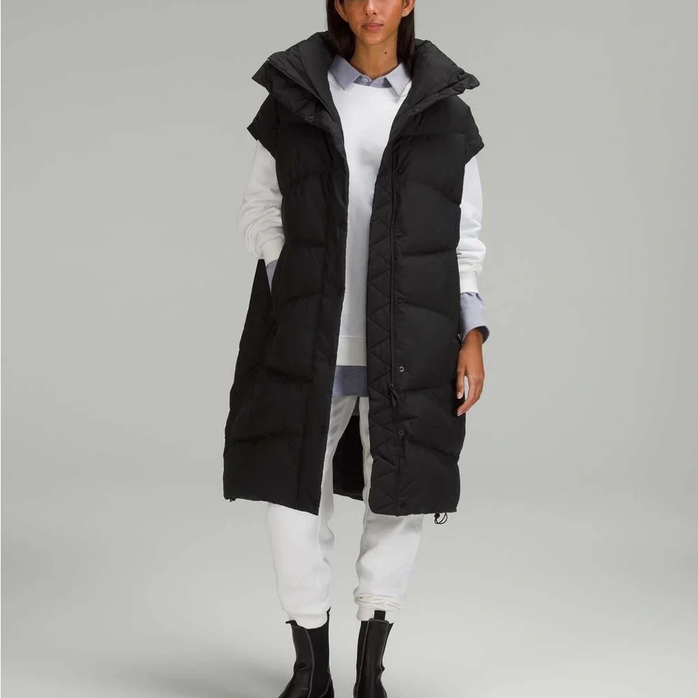 Lululemon Black Long Oversized Down Jacket Size M/L NWT